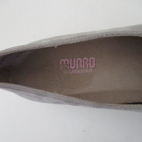Munro American Womens Taupe Shimmer Ballet Flat - Size 6W - Picture 7 of 9